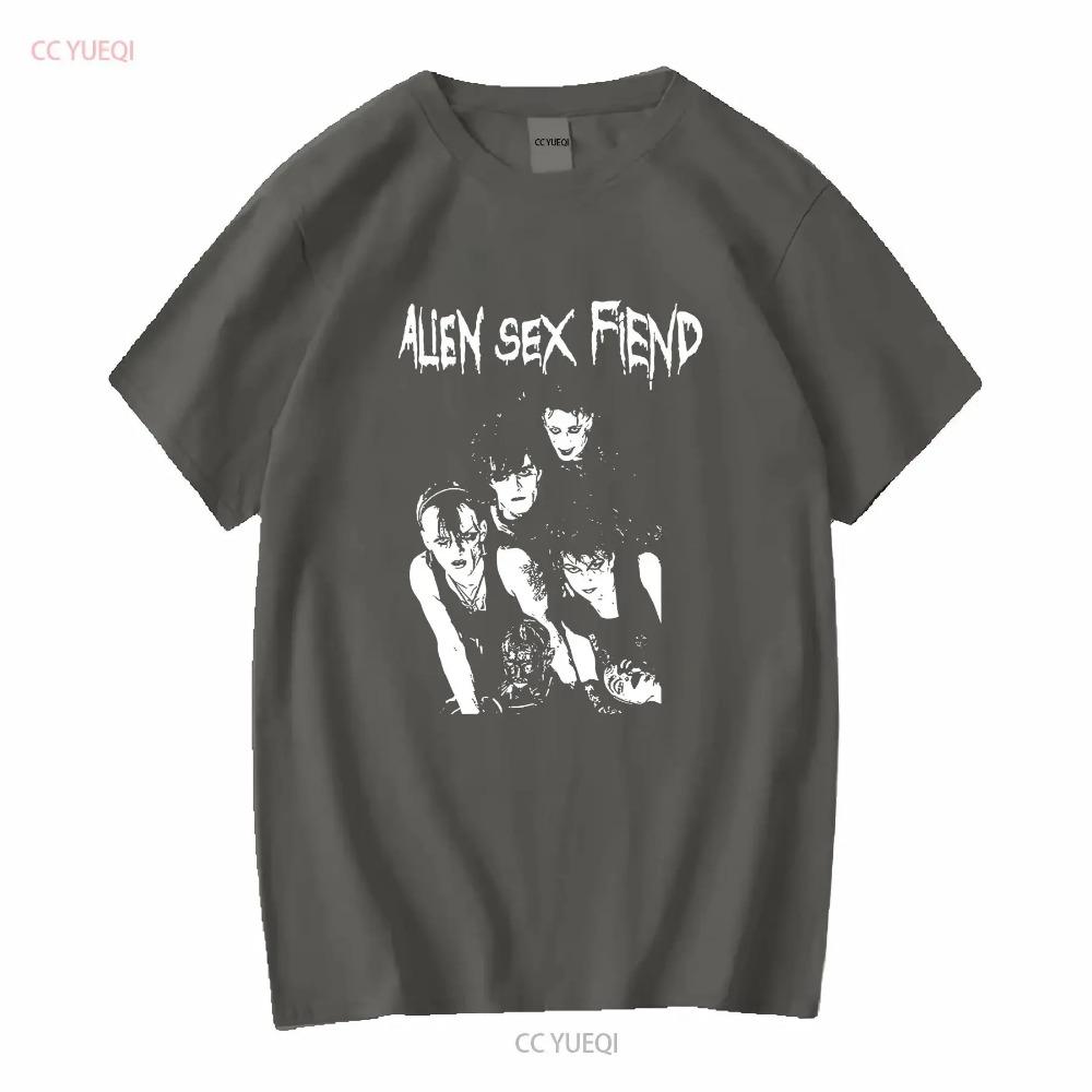Ladies Alien Sex Fiend Band Photo Official T Shirt Womens Girls Vintage Washed Streetwear Homme Breathable Versatile Soft