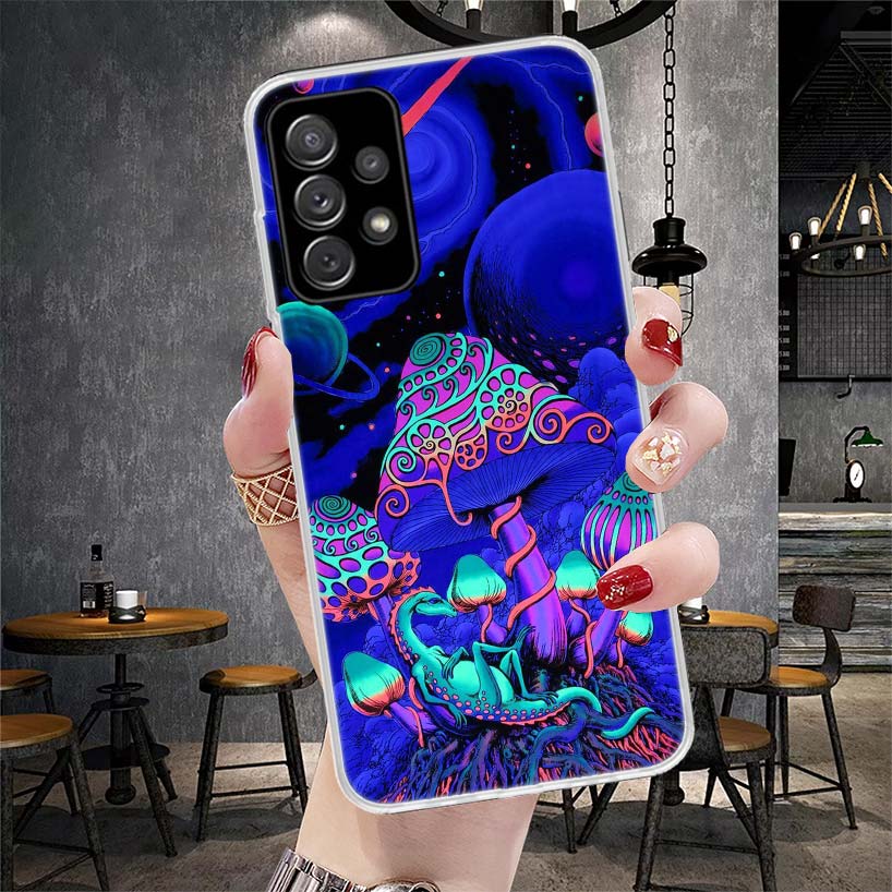 Weird Mushroom Psychedelic Soft Phone Case For Samsung Galaxy S22 S23 S24 S25 Edge S26 Ultra S20 FE S21 Plus + Fundas Coque Gala