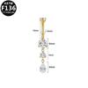 Gaibei Stylish Titanium Zircon Water Drop Navel Ring
