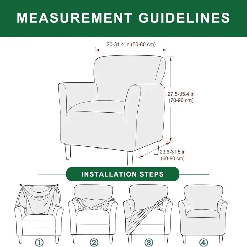 Leaves Jacquard Tub Chair Cover Stretch Club Sofa Cover Couch Armchair Slipcovers Elastic Single Sofa Covers Living Room Bar