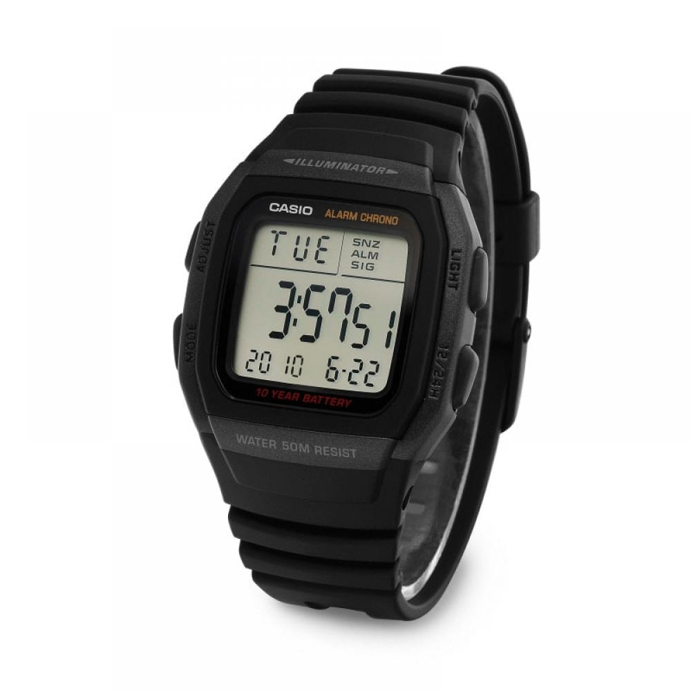 Casio W 96h 1bvdf  W 96h 1b  Digitální čtvercové univerzální uretanové hodinky