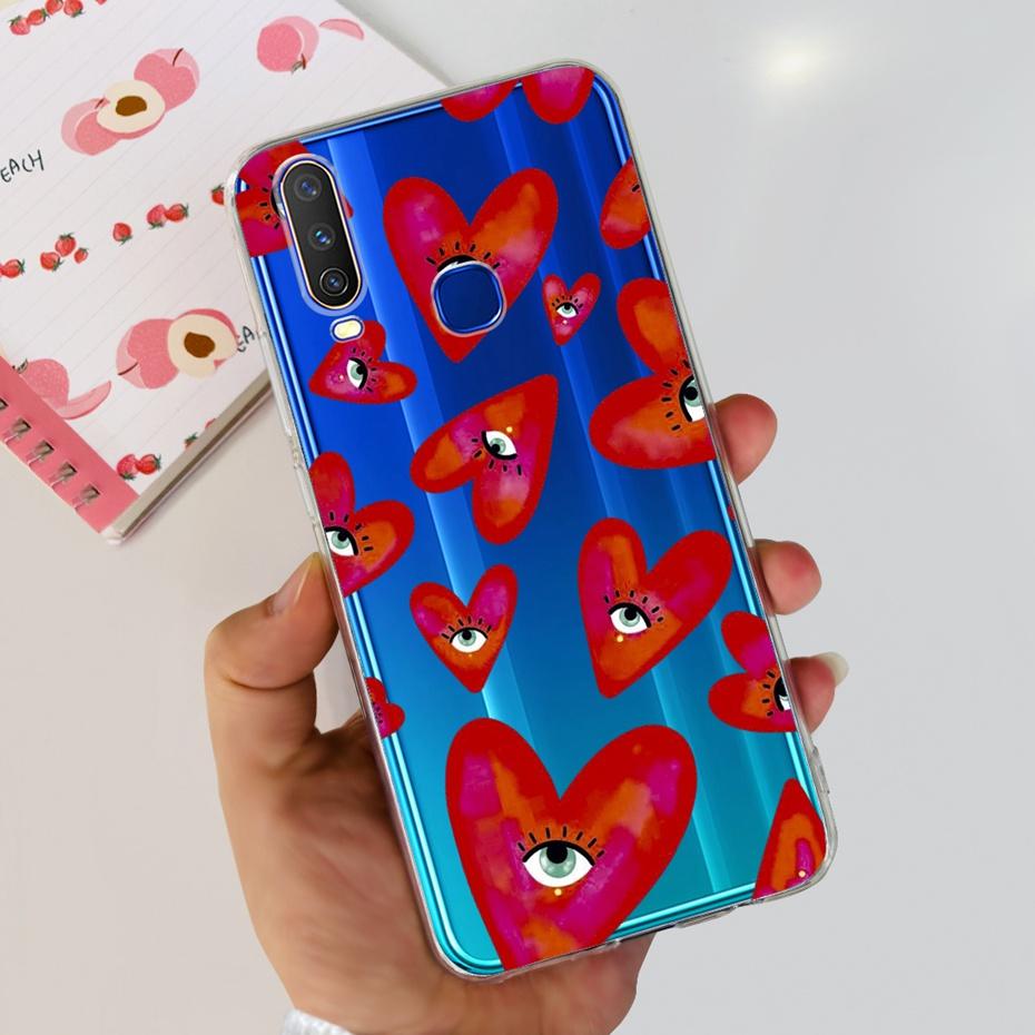 For Vivo Y12 1904 1940 Phone Case Fashion Butterfly Painted Soft Silicone TPU Cover For Vivo Y17 Y15 Y12 1902 1901 Bumper