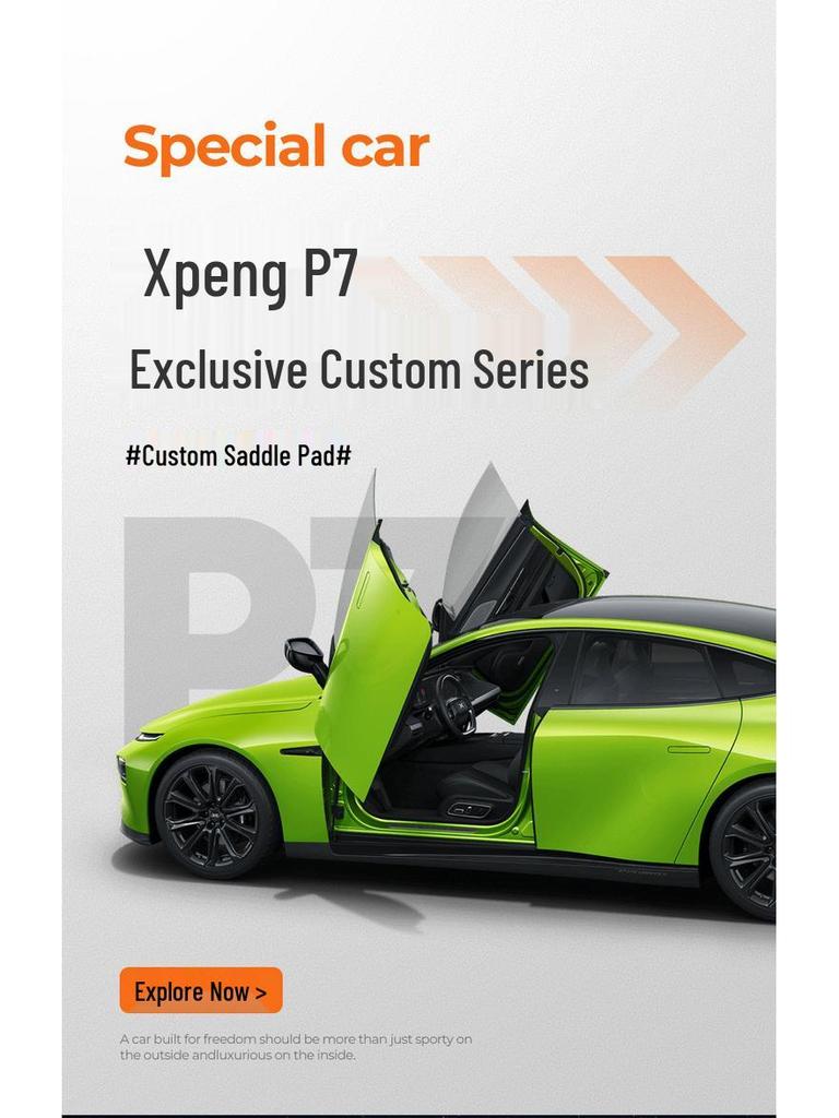 XPeng P7 Suede Car Seat Cover: Four-Season, Semi-Enclosed, Breathable Saddle Pad.