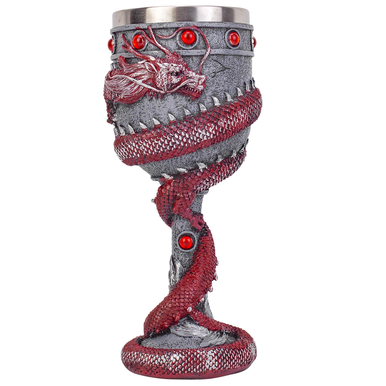 

Кружка для пива Dragon Coil 3D из смолы и нержавеющей стали с ручкой в виде драконьего хвоста, красное золото, дракон, чашка для кофе и вина, Святой Грааль, рождественский подарок 200-600ml