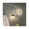 (black) Children's Room Wall Lamp Creative Astronaut Cartoon Astronaut Starry Sky Bedroom Bedside Lamp