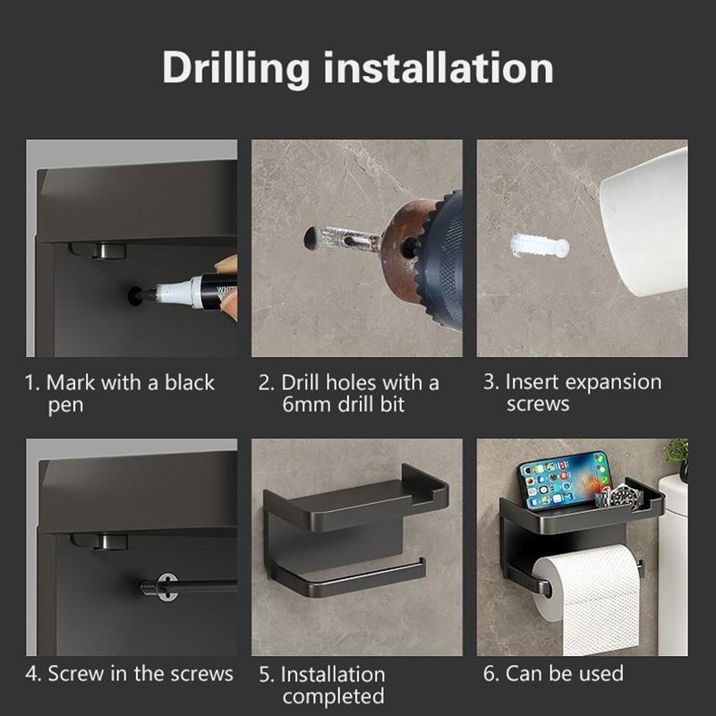 Toilet Paper Holder Plastic Storage Rack Kitchen Towel Placement Of Seasoning Bottles Bathroom Wall Roll Of Paper Phone Storage