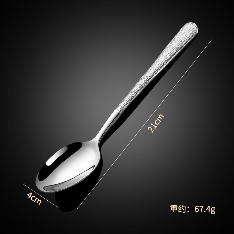 304 stainless steel spoon tableware elegant star diamond cloth crack western food steak knife fork spoon dessert spoon