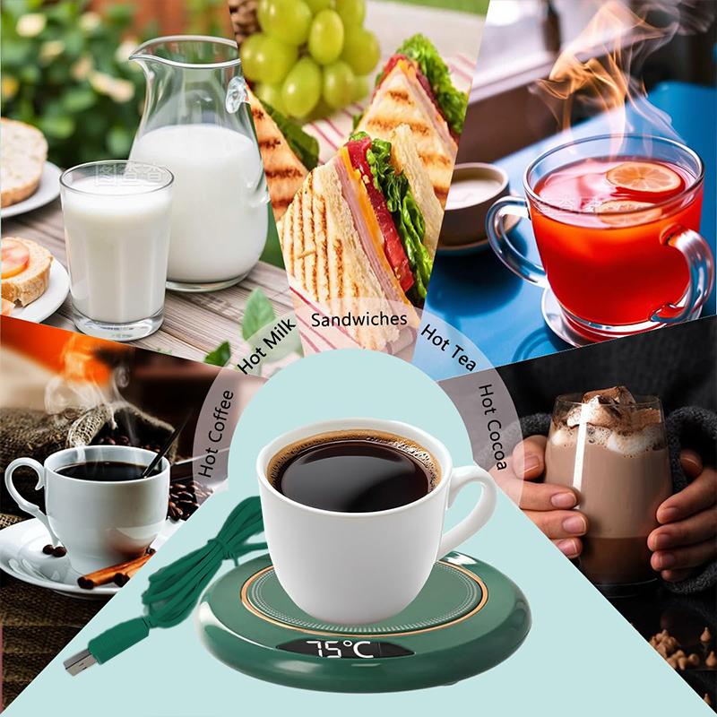Coffee Mug Warmer Heated Coaster For Drinks Milk Tea Sandwiches Candles Smart Electric Beverage Warmer Desk Coffee Warmer