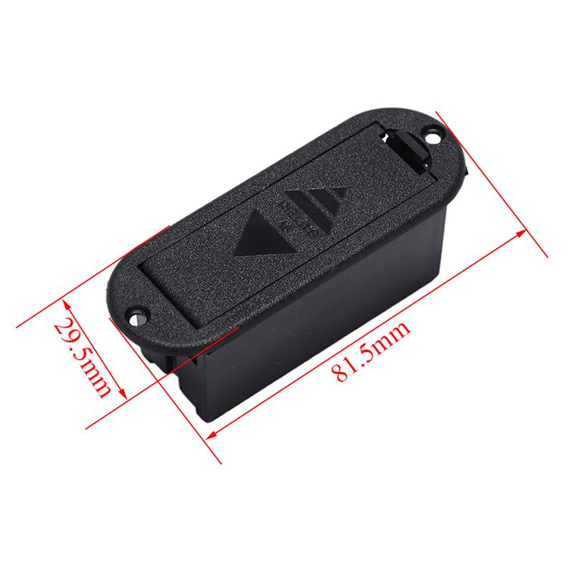 9V Black Pickup Battery Cover Case Holder Box For Guitar Bass Musical Instrument