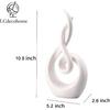 Modern Abstract Art Table Decoration - Ceramic Statue Modern White Ornaments for Living Room Great Gift Idea Home Décor 5 * 2.5 * 10.5 inch Gift Box