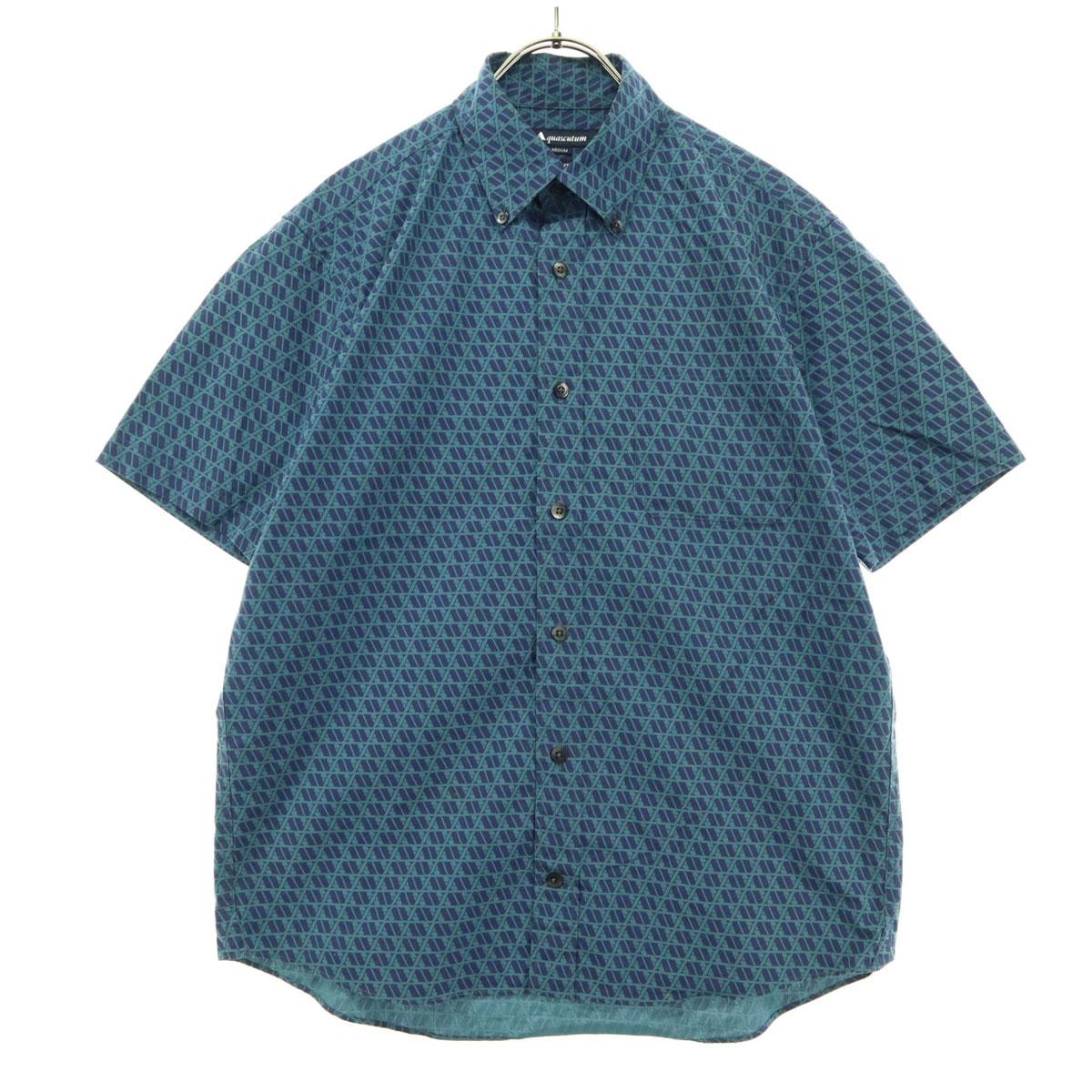 

Косметические товары Aquascutum сделано в Японии Комбинезон с ручками Короткий рукав Хлопковая рубашка Мужской Б/у