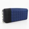 Chanel Chocolate Bar Shoulder Bag A17829 ChainShoulder Blue Satin Women Used