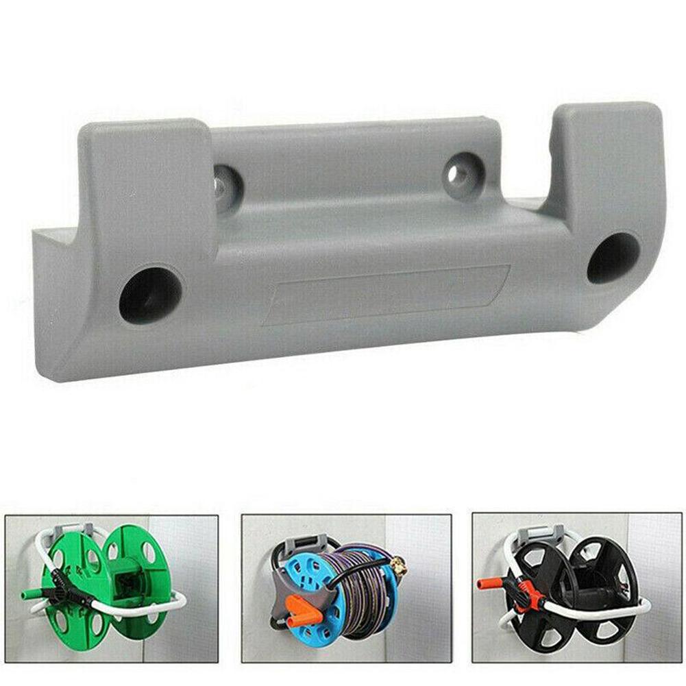 Brand New Garden Holder Bracket Garden Storage Gray Reel Holder Tidy Pipe Wall Mounted With 4 Screws 14.5*3.9*6cm