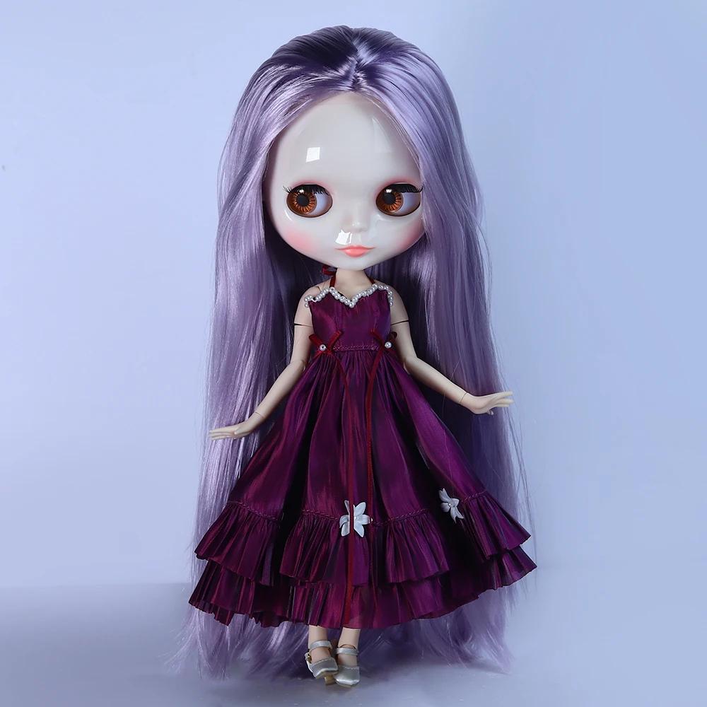 ICY DBS Blyth Doll White Skin Colorful Hair Glossy Matte Face Nude Joint Body Girl Toy Gift
