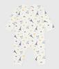 Petit Bateau Footless Romper 6 Months A0E0C, Off-White/Multicolor, 67cm,