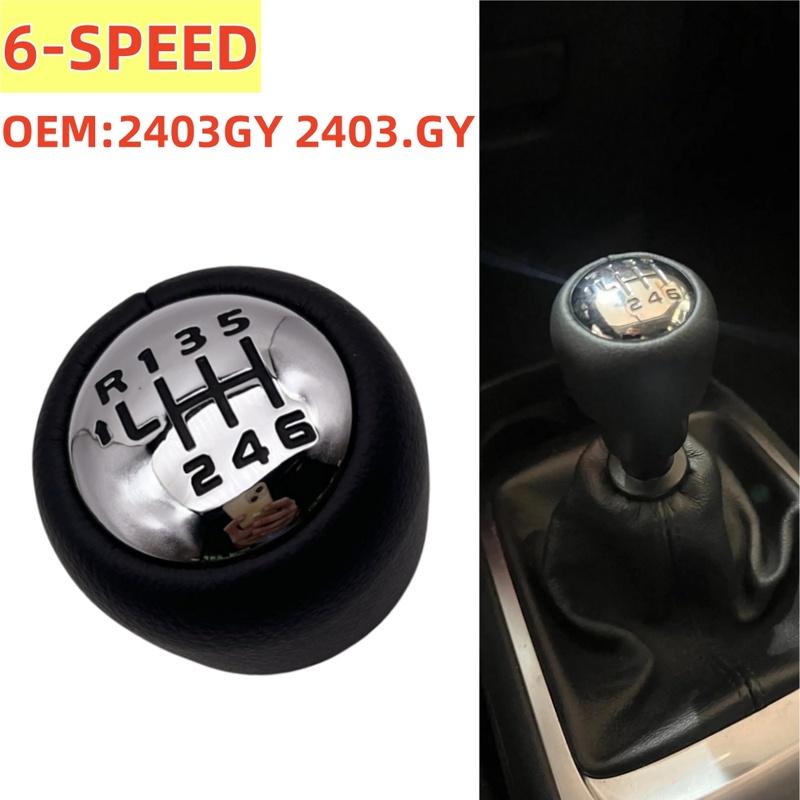 For Citroen C4 Picasso 11 For Peugeot 508 2010-2018 NEW 6 Speed Gear Shift Knob Shifter black 2403GY 2403.GY