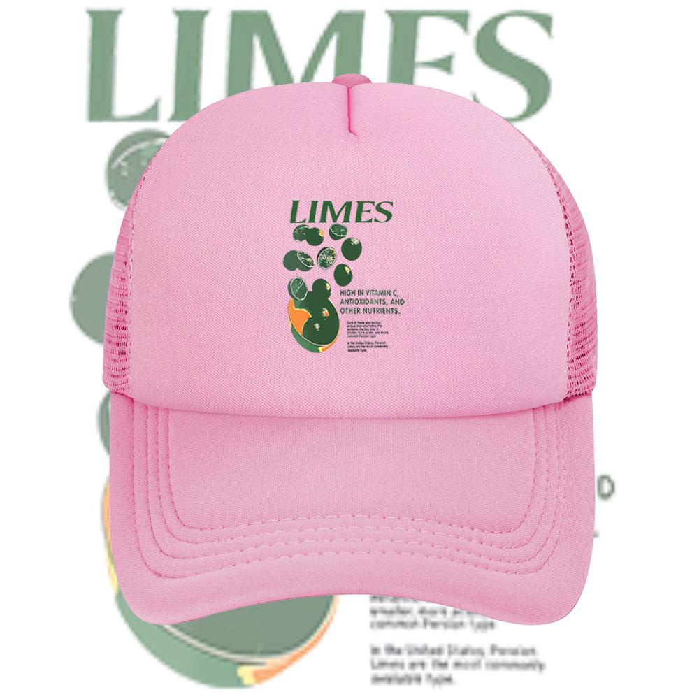 Green limes cut healthy fruit Vitamin C Baseball Cap Anime Graphic Hats Adult Unisex Women Sports Outdoor