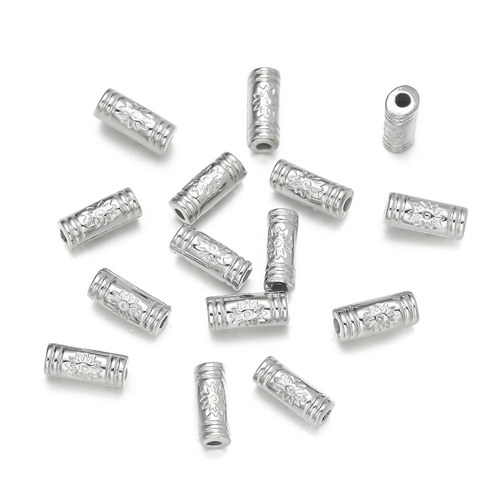 50pcs/lot CCB Spacer Beads Charms Antique Silver Color Spacer Beads Charms Pendants For DIY Bracelets Jewelry Making Accessories
