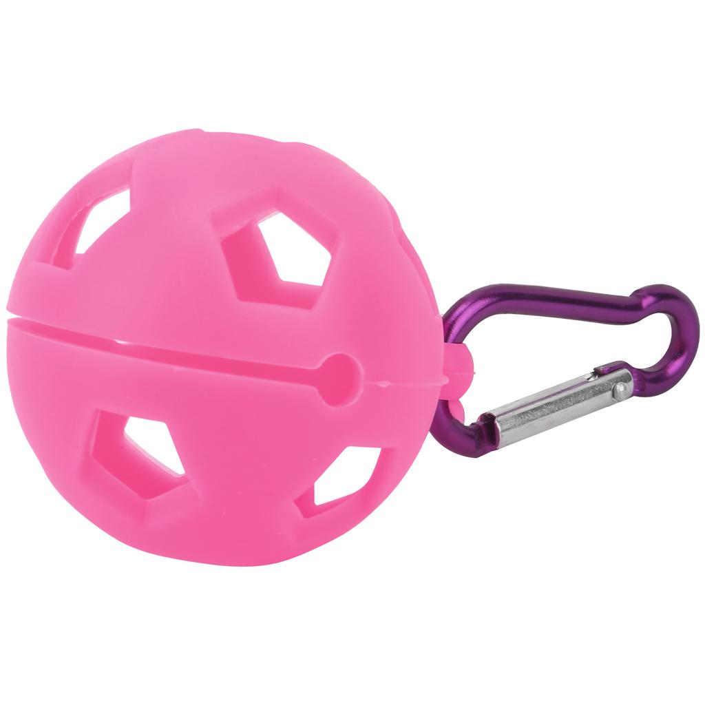 Golfball Schutzhülle Silikon Hülle Halter mit Schlüsselanhänger Golf Trainingszubehör Rosenrot