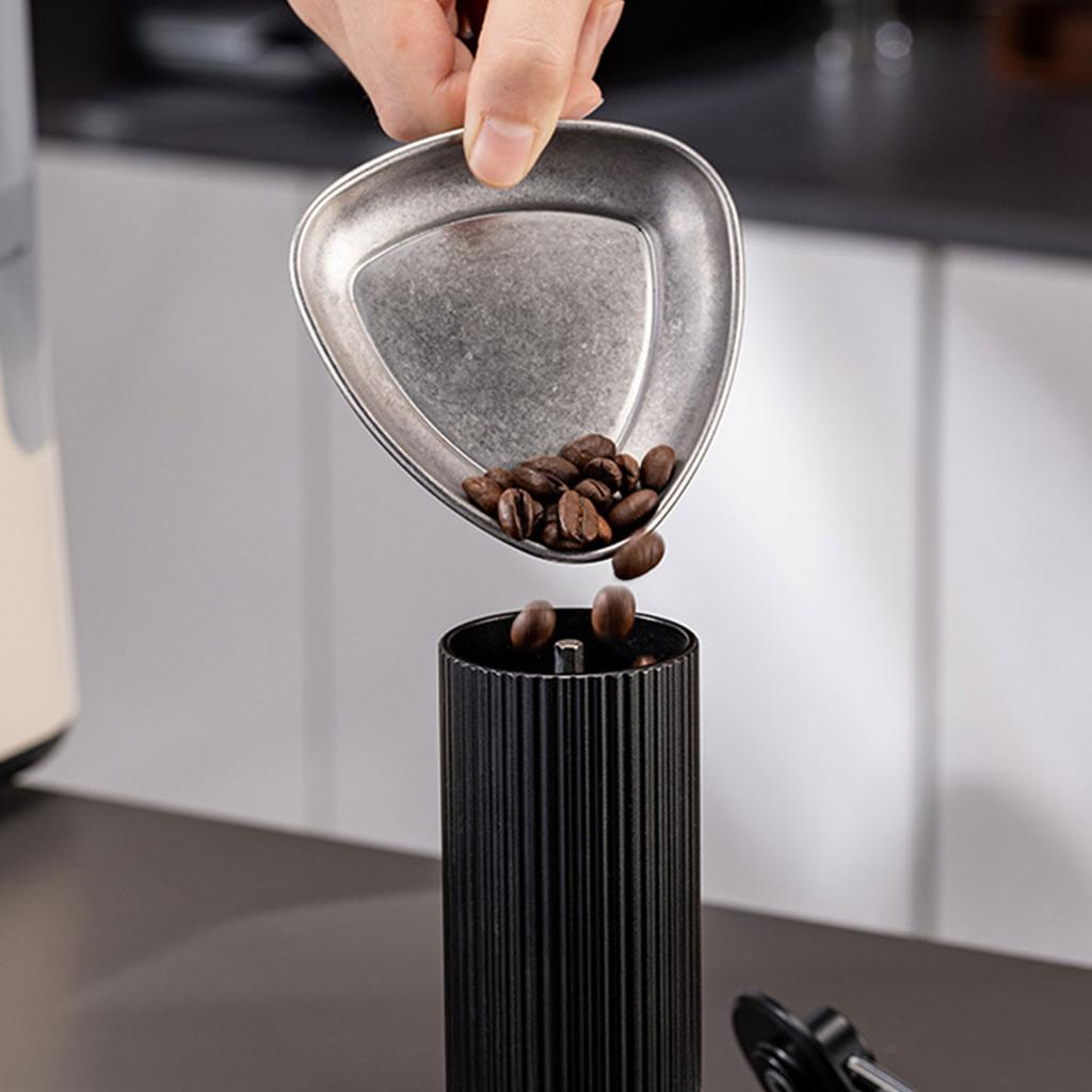 Stainless Steel Coffee Bean Display Plate Coffee Bean Weighing Plate Metal Sauce Dish Irregular Coffee Bean Dosing Tray