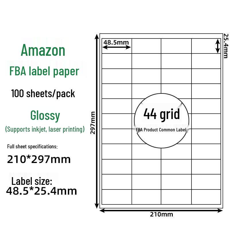 FBA Self-Adhesive Label Paper, 30 Grids, 6 Grids, 40UP44, 212427 Grids.
