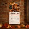Office Schedule Organizer 2027 Funny Highland Cow Wall Calendar, Cute Farm Animal 12 Month Calendar Scottish Hanging Planner for Rustic Home Decor