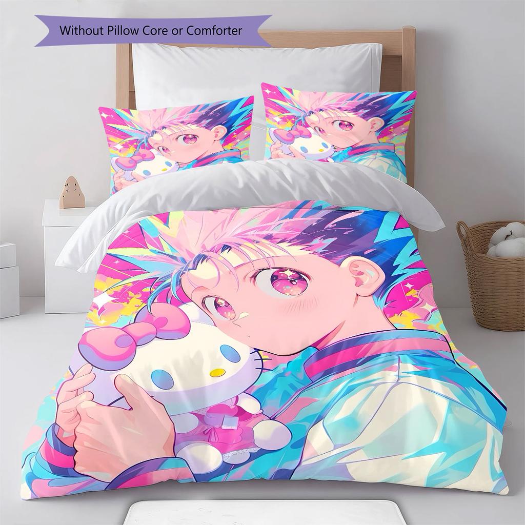 Sada povlečení s loveckým vzorem Přikrývka Povlak na přikrývku Povlak na polštář Domácí dekorace Dárek k narozeninám (1 * povlak na peřinu + 2 * povlak na polštář, bez jádra)