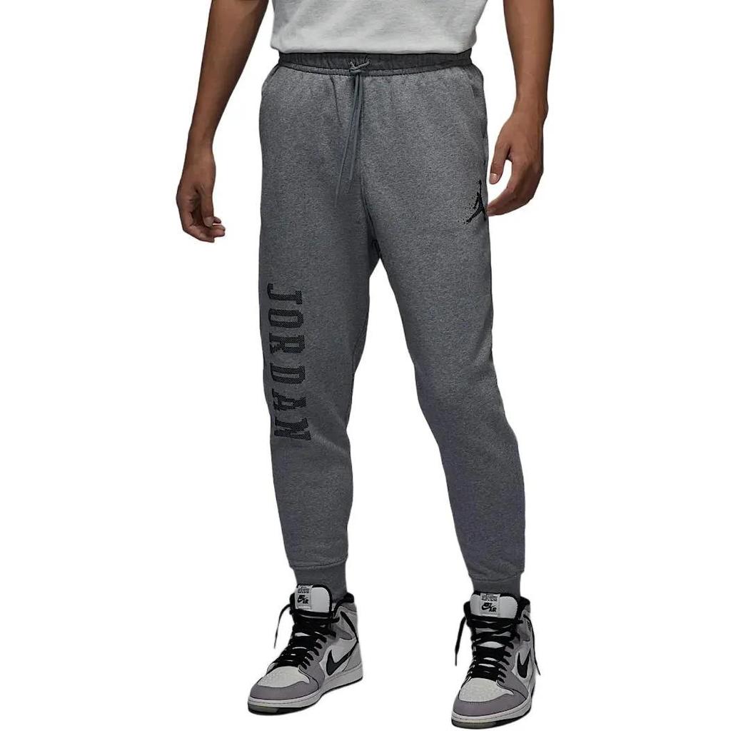 Jordan AS M J ESS MMBR HLDY FLC PANT Logo Letter Print Elastic Cuff Thickened Fleece Lined Windproof Thermal (Unisex) Knitted Sweatpants