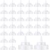 36 Pcs Condiment Squeeze Bottle Replacement Cap Plastic Wide Mouth Squeeze Lids for 63mm Emptying Bottle 2.76inch Natural Cone Tip Dispensing Caps