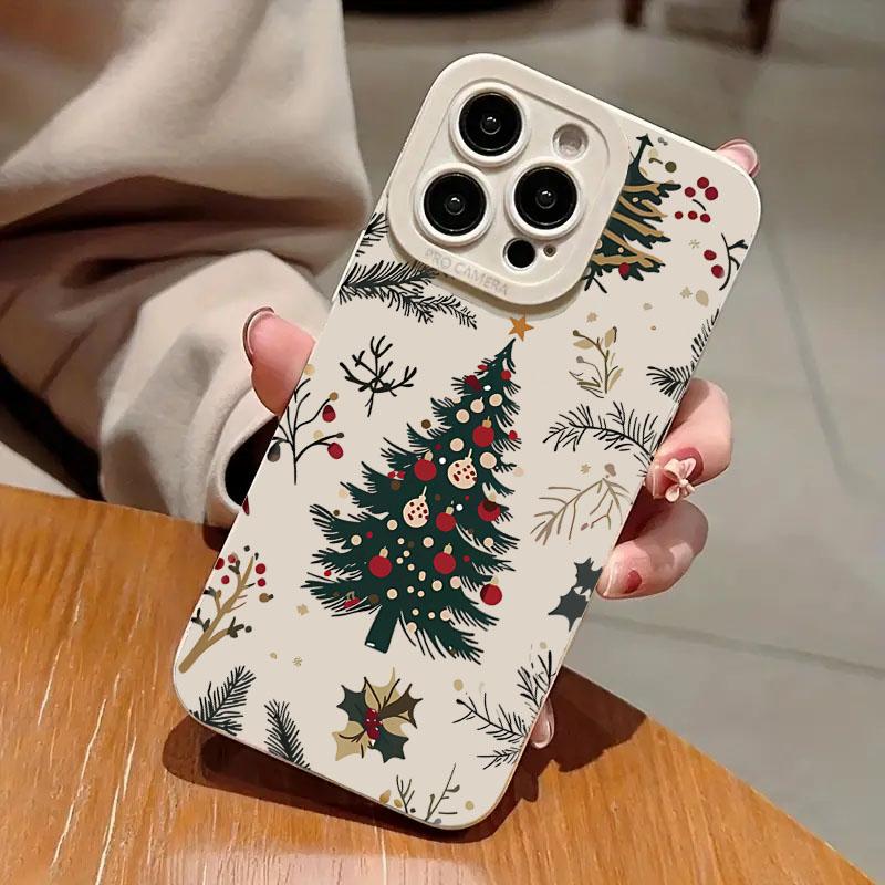 Festival Christmas tree Pattern Phone Case For iPhone 17 16 15 14 13 12 11 Pro Max 17 Air XS XR X 7 8 16 Plus SE2 16E Soft Cover