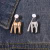 Cartoon Tooth Pins Protect Your Dental Enamel Pins Dentist Doctor Clothes Jewelry Collar Lapel Badge Brooch for Medical Students