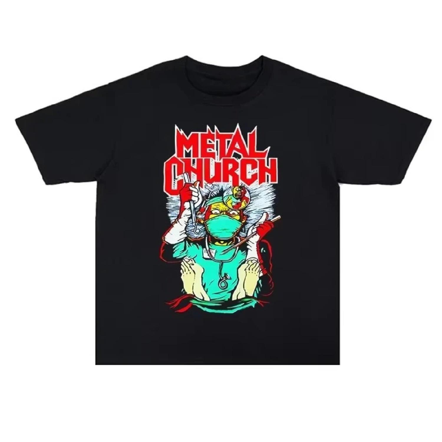 2025 Black Metal Rock Band Metal Church Printed Men Casual Short Sleeve T Shirt Leisure Brand High Quality Tee Unsex Tee Top XXXXXL разноцветный