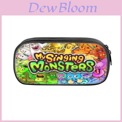 My Singing Monsters Pencil Case Nylon Storage For Students With Fun Cartoon Design