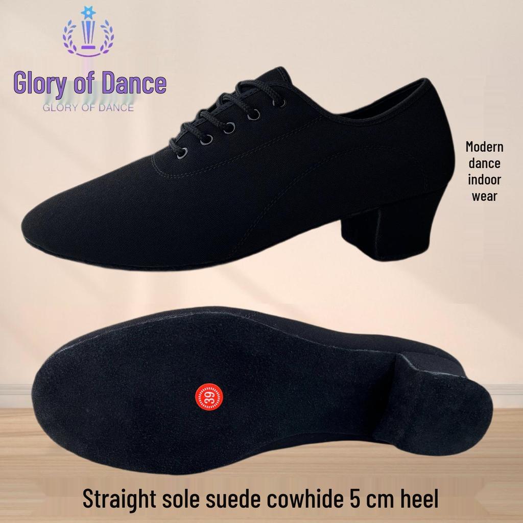 Pánské taneční boty na středním podpatku s měkkou podrážkou pro čtvercový tanec, moderní tanec, standardní tance, latinskoamerické tance, tango, quickstep, jive, býčí zápasy