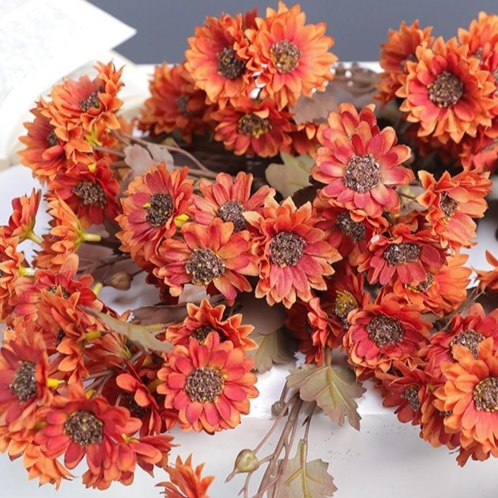 Lifelike Artificial Daisy Flowers Eco-Friendly Silk Flowers Fake Chamomile Flowers Home Decor