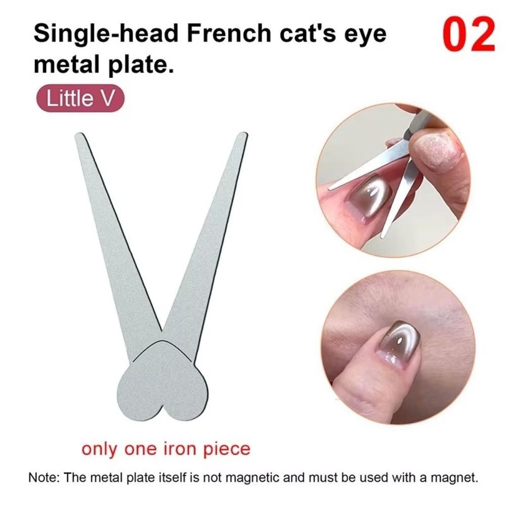 

V-Shaped Design Nail Art Gel Polish Magnet 3D Effect Nail Magnet Iron Sheet Manicure Accessories Large
