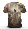 Camisetas Gráficas Tendência de Jesus Para Homens Moda Verão Streetwear Camisetas Cristãs Impressas em 3D Camisetas Frescas Oversized Gola Redonda Tops