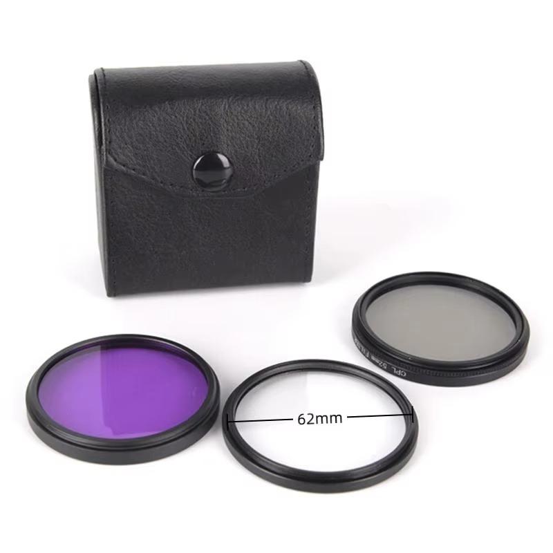 Uv+cpl+fld 3-in-1 Objektivfilter-Set 49mm-77mm Mit Tasche Für Canon Nikon Sony Pentax Kameraobjektive