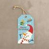50Pcs Cartoon Pattern Christmas Gift Tag Color Printed DIY Gift Wrapping Label  Holiday