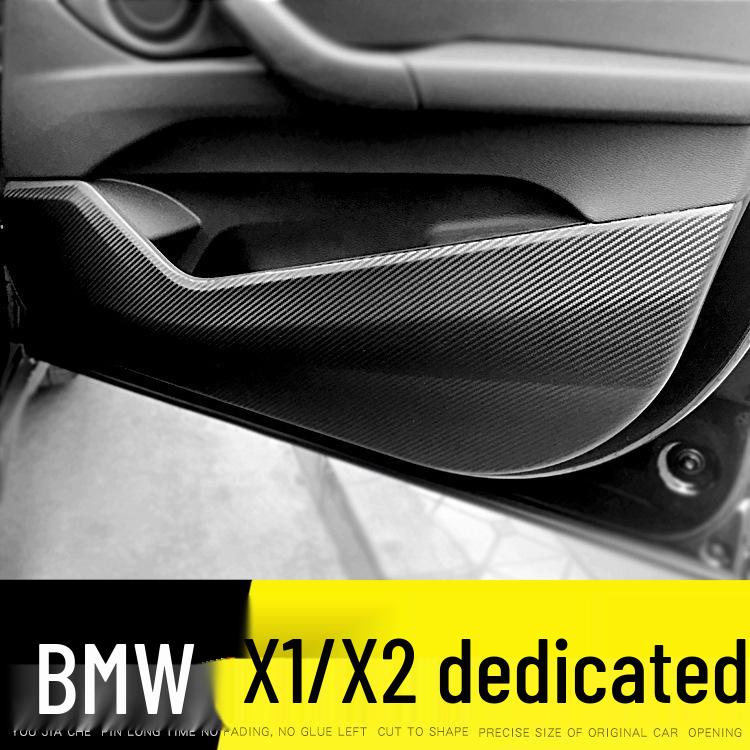 BMW X1/X2 Carbon Fiber Interior Anti-Kick Sticker (2016-2020) - Transparent TPU Console Protector