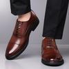 Hot selling men's leather shoes Leisure business and comfortable styles Groom's wedding party Plus Size Derby shoes