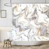 Marble Texturxury Bathroe Luom Shower Curtain Modern Polyester Fabric Shower Curtain Bathtub Accessories Bath Screen with Hooks