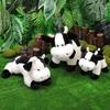 Realistic Plush Cow Toy Soft Stuffed Animal with Black & White Spots Cuddly Companion Birthday Gift for Boys Girls