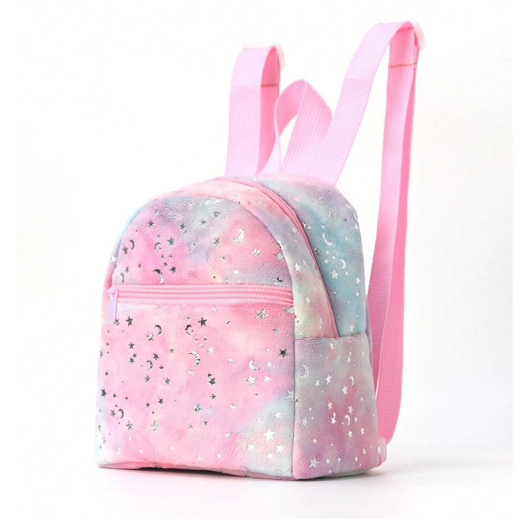 Rainbow Pu Crossbody Bag For Girls With Lightweight Design And Textured Fabric