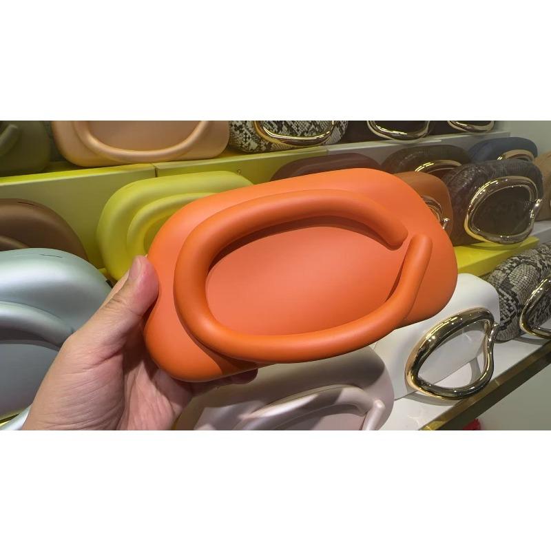 Trendy Classic Round Box Clutch Bag Dinner Bag Acrylic Bag Retro Metal Handle Shoulder Crossbody