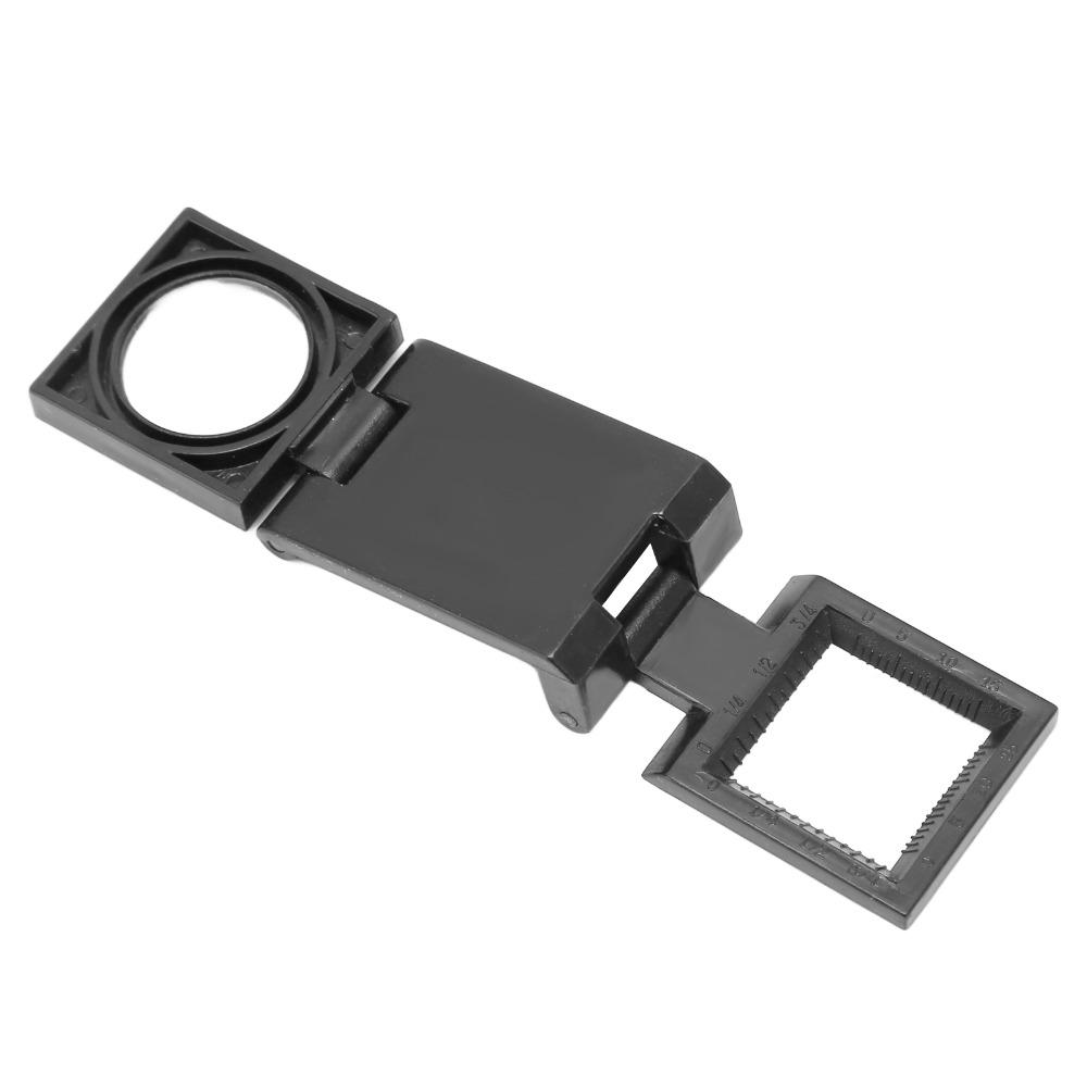 Three Fold Scale Magnifier 10X Magnification Optical Viewer Jewelry Magnifier Coin Identifying