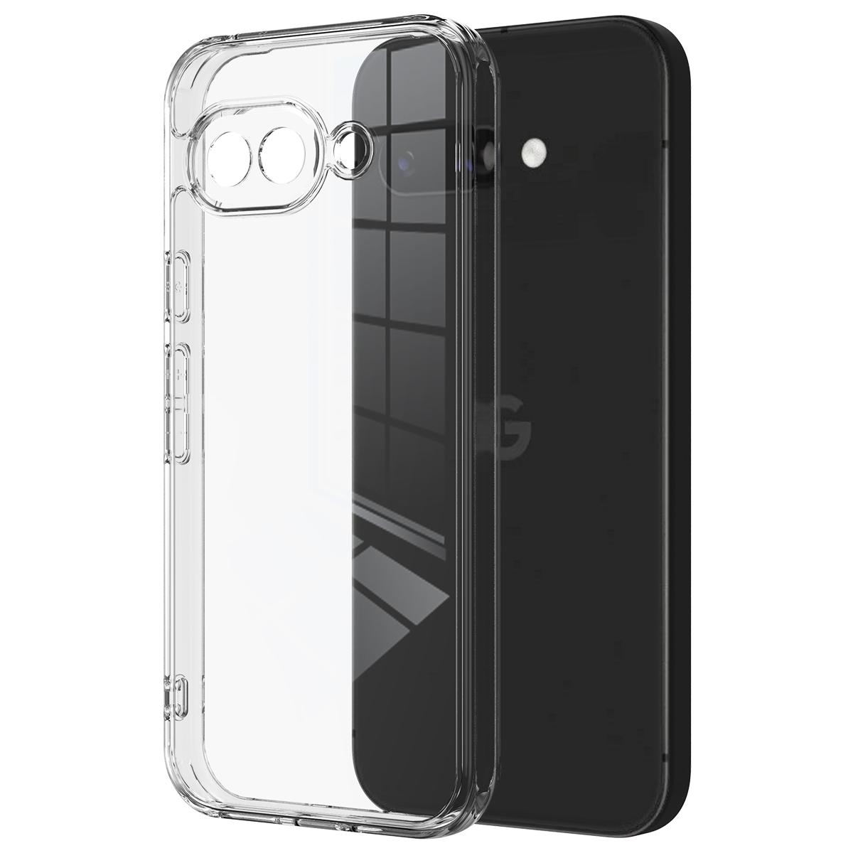 

For Google Pixel 9a Clear Phone Case TPU+Acrylic Shockproof Phone Back Cover Style A