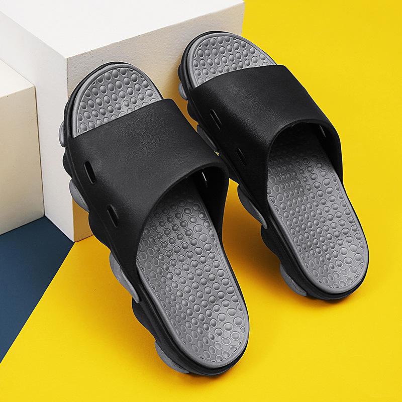 Große rutschfeste Hausschuhe für Herren im Innen- und Badezimmer, flache Hausschuhe, Frühlings- und Sommer-Hausschuhe für den Strand