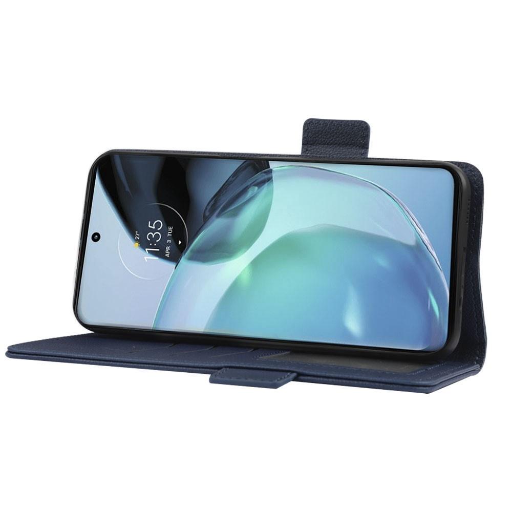 Flip Case for Motorola Moto G72, Wallet Thin Magnet, Navy Blue