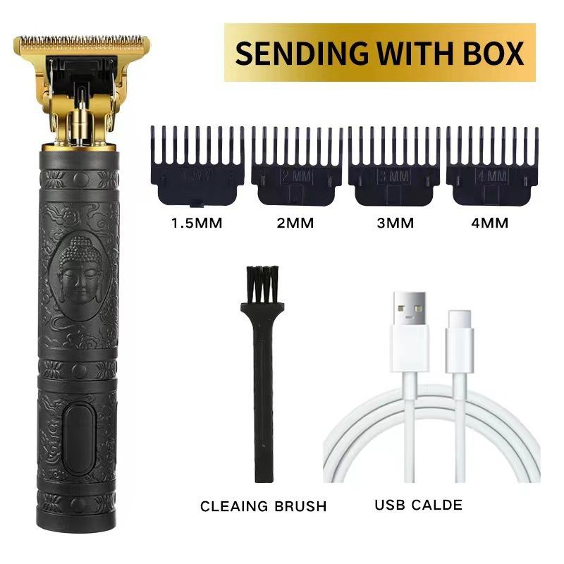 2024 Vintage T9 Hair Cutting Machine Men's Electric Shaver Rechargeable Hair Trimmer Beard Clipper Barber Hair Cut